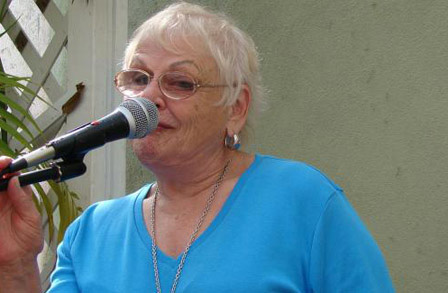 Color photograph of American poet Trish Dugger